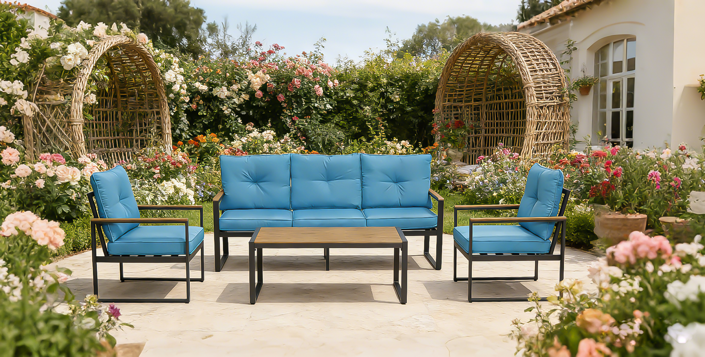 Oversized Steel Outdoor Conversation Set