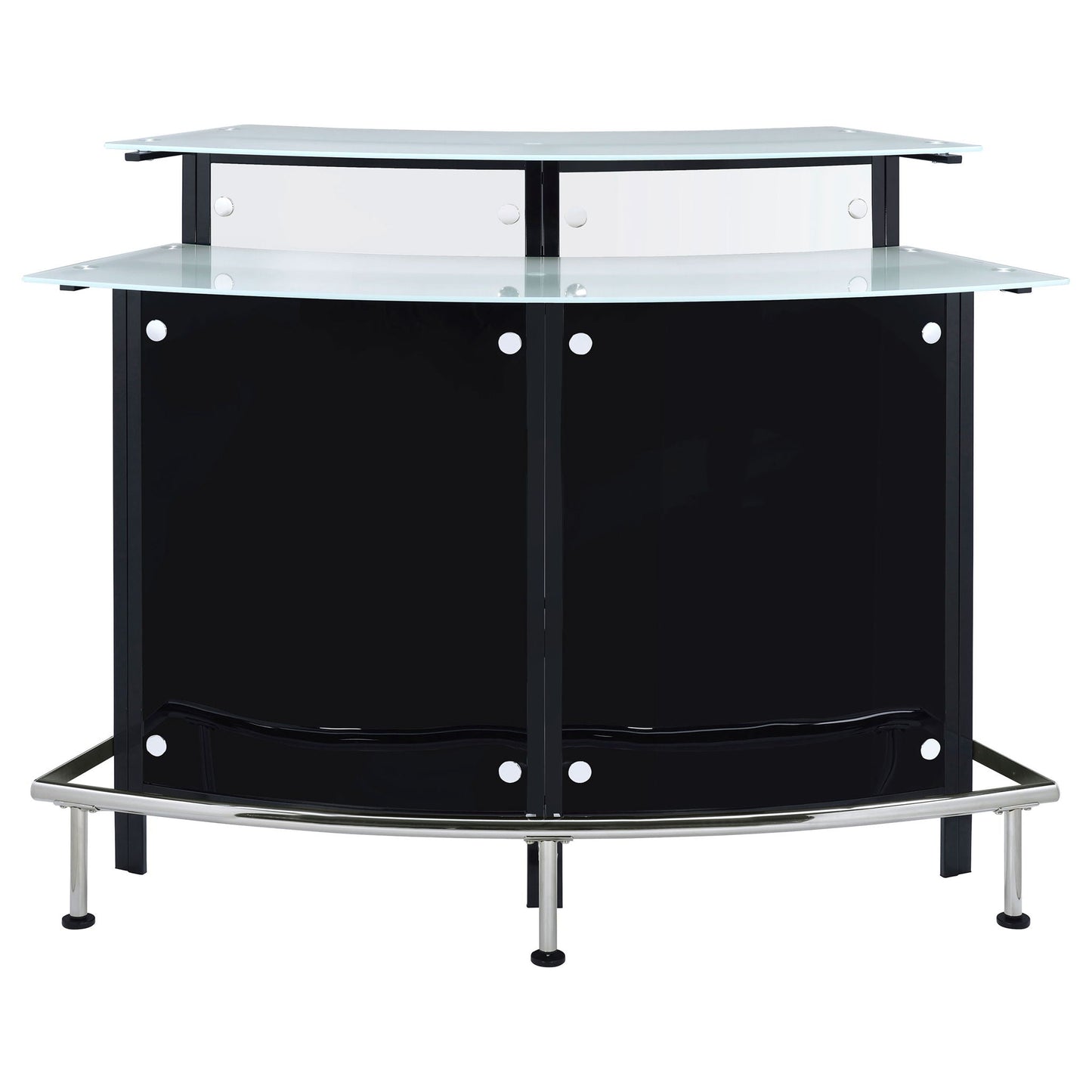 Keystone - Home Bar With Stemware & Wine Storage - Black