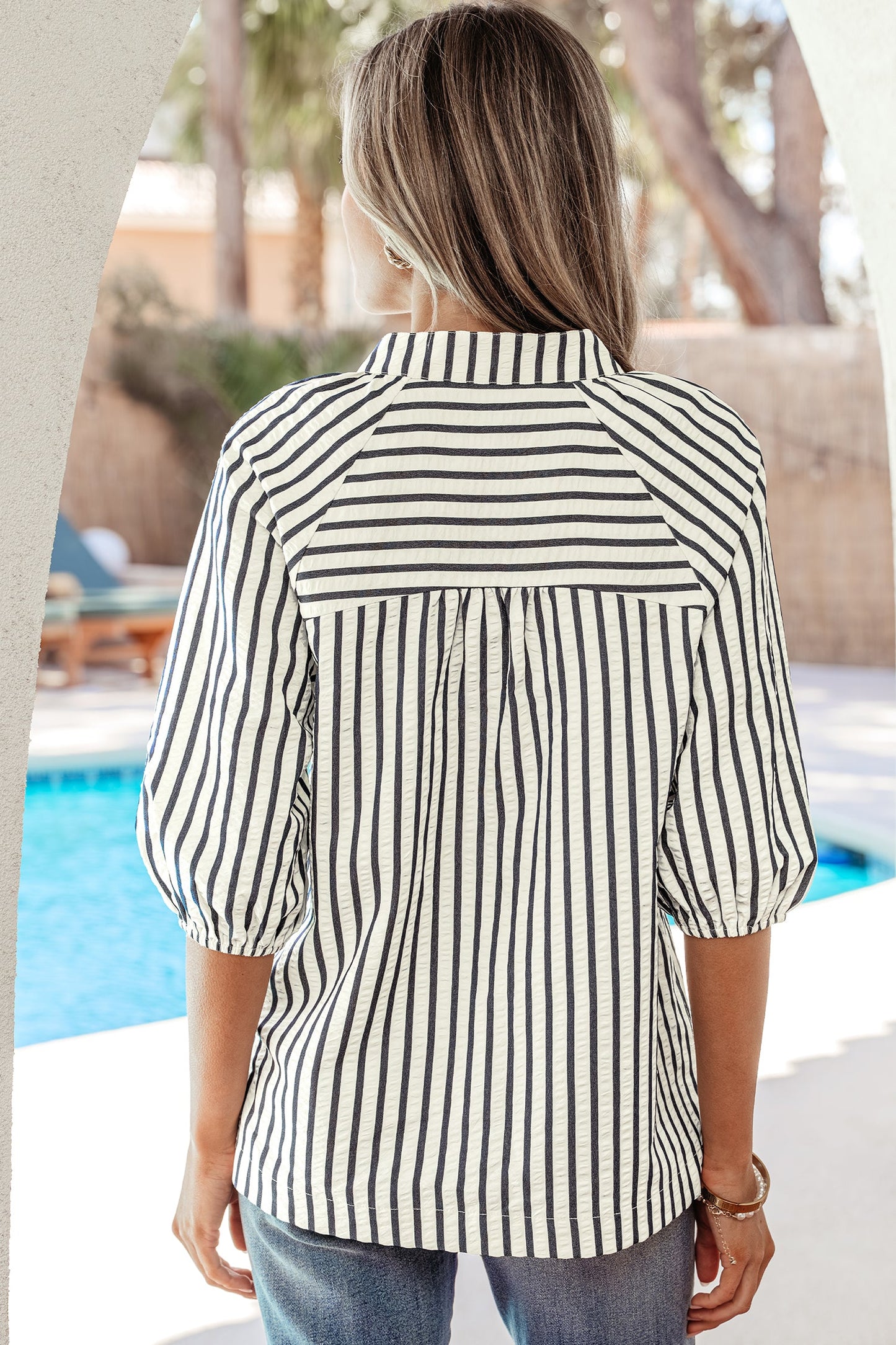 Harmoni Detail Short Sleeve Blouse