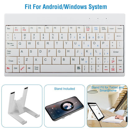 80 Keys Wired Keyboard Mini USB Connector Keyboard Portable Durable Keyboard w/ Carry Bag Tablet Stand for Android Window Tablet