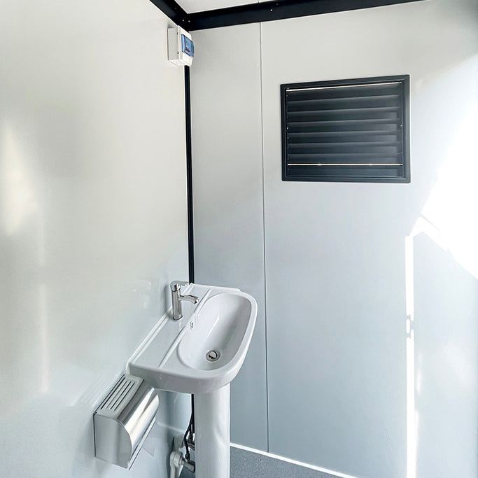 Portable Toilet Cabin - Outdoor Shower Room with Shower, Lights, Sink, and Ventilation Fan