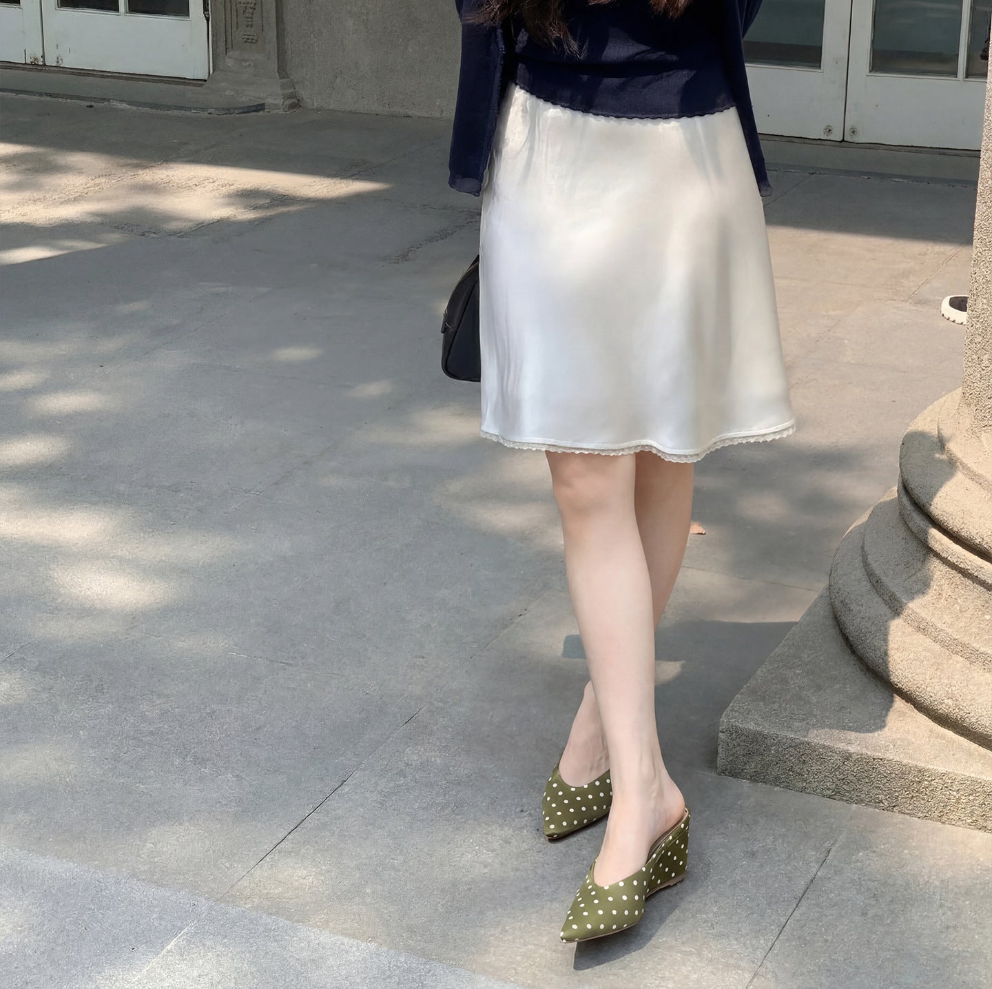 Elegant And Classic Polka-dot Wedge-pointed-toe Pumps