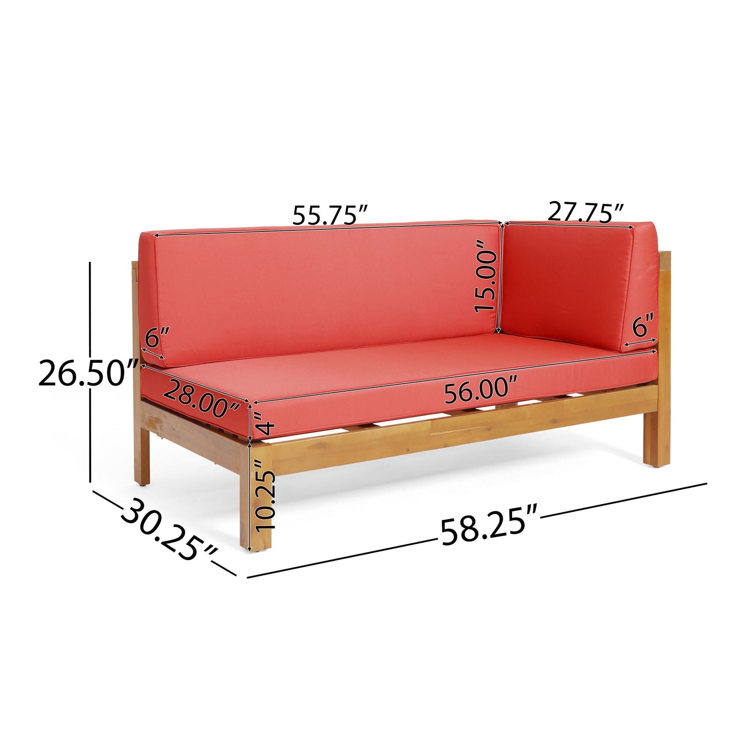 Brava X Back Corner Bench With Coffee Table