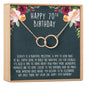 70th Birthday Necklace, Multiple Styles