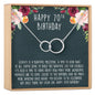 70th Birthday Necklace, Multiple Styles