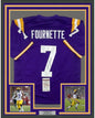 Framed Autographed/Signed Leonard Fournette 35x39 LSU Purple College Football Jersey JSA COA