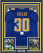Framed Autographed/Signed Austin Ekeler 35x39 Los Angeles LA Color Rush Football Jersey Beckett BAS COA