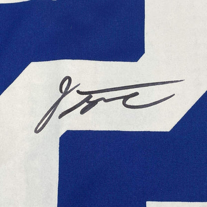 Framed Autographed/Signed Jonathan Taylor 35x39 Indianapolis Colts Blue Nike Game Football Jersey Fanatics COA