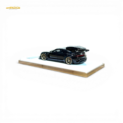 404ERROR Porsche Taycan Black with Roof Box 1:64