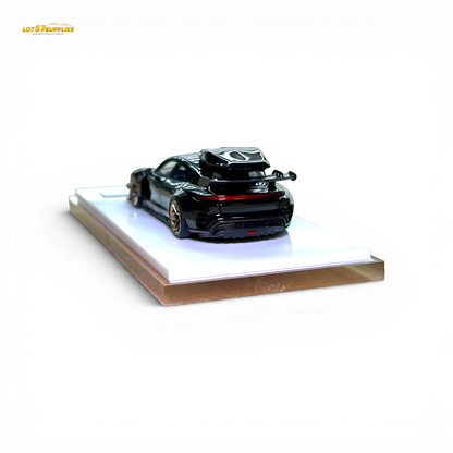 404ERROR Porsche Taycan Black with Roof Box 1:64