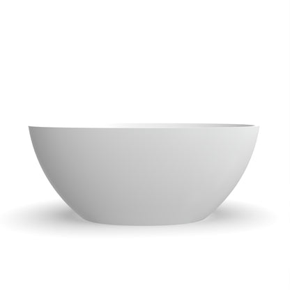 55 Inch Freestanding Solid Surface Soaking Bathtub