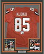 Framed Autographed/Signed David Njoku 35x39 Cleveland Orange Football Jersey PSA/DNA COA