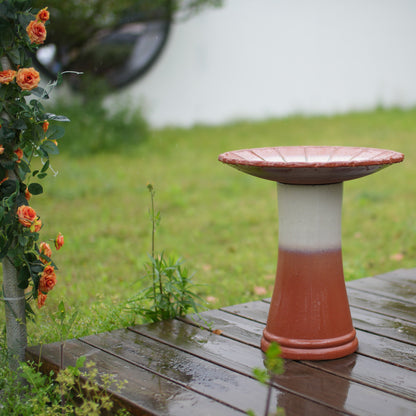 Handmade Glazed Ceramic Bird Bath