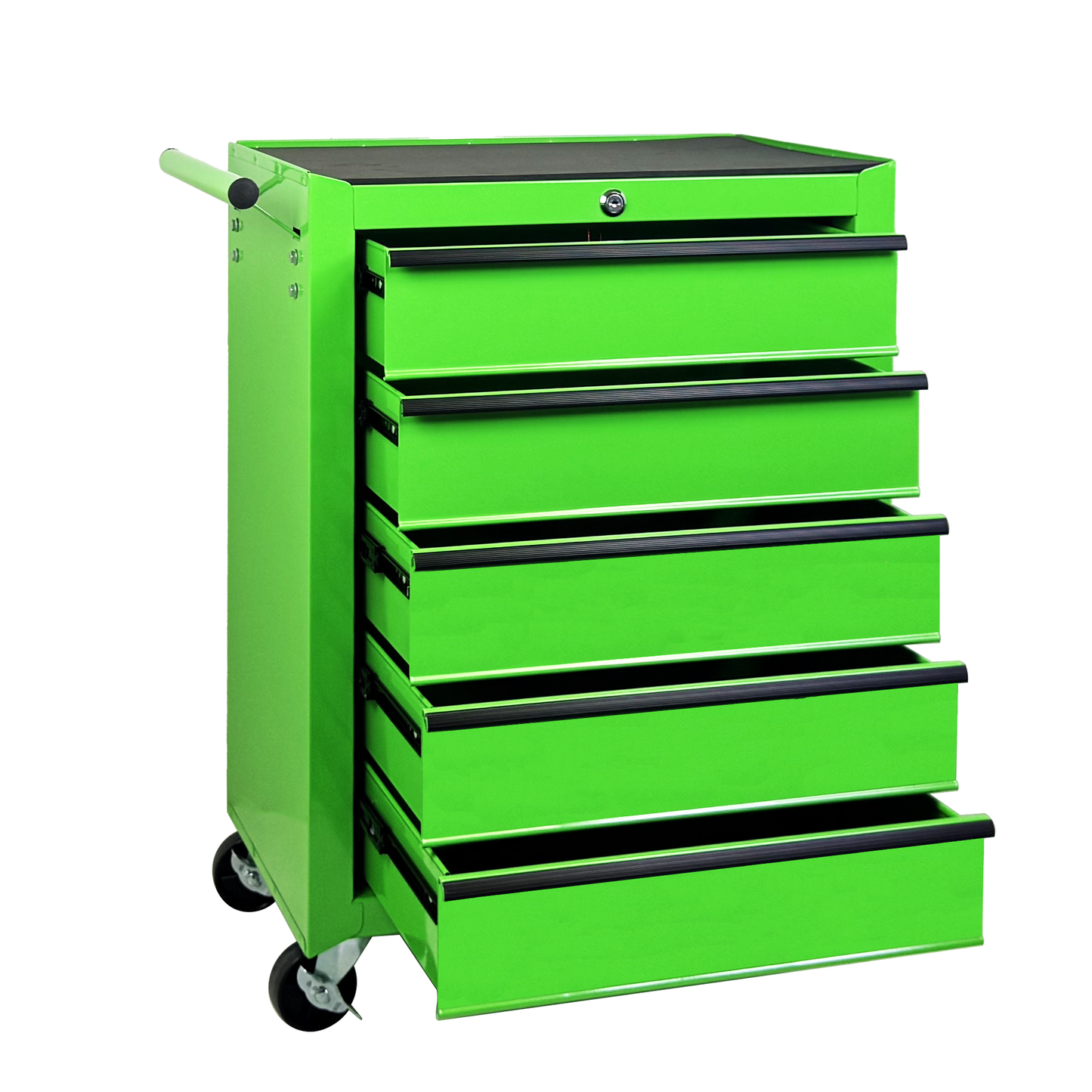 Rolling Metal Tool Chest with 5 Drawers, 20" Steel Cabinet - Green