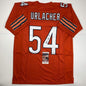 Autographed/Signed Brian Urlacher Chicago Orange Football Jersey JSA COA