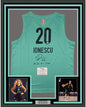 Framed Autographed/Signed Sabrina Ionescu 2020#1 Pick 35x39 New York Liberty Green Basketball Jersey Fanatics COA