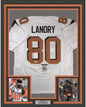 Framed Autographed/Signed Jarvis Landry 35x39 Cleveland White Football Jersey JSA COA