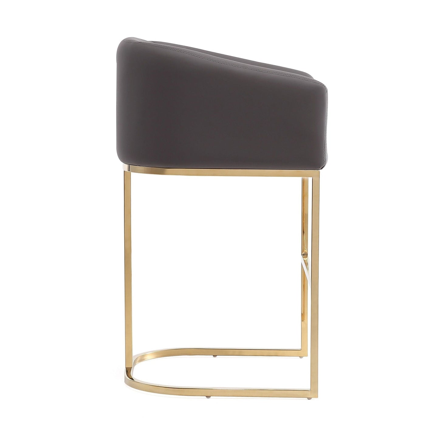 Mid-Century Modern Stool With Steel Base