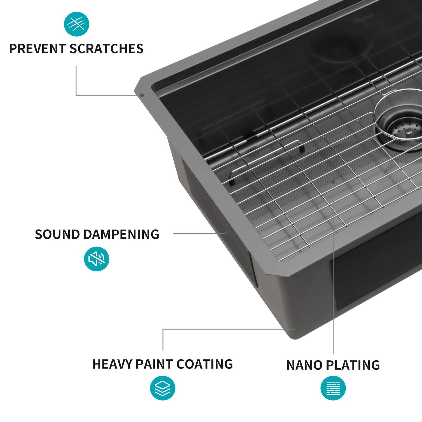 Workstation Kitchen Sink, Single Bowl Undermount