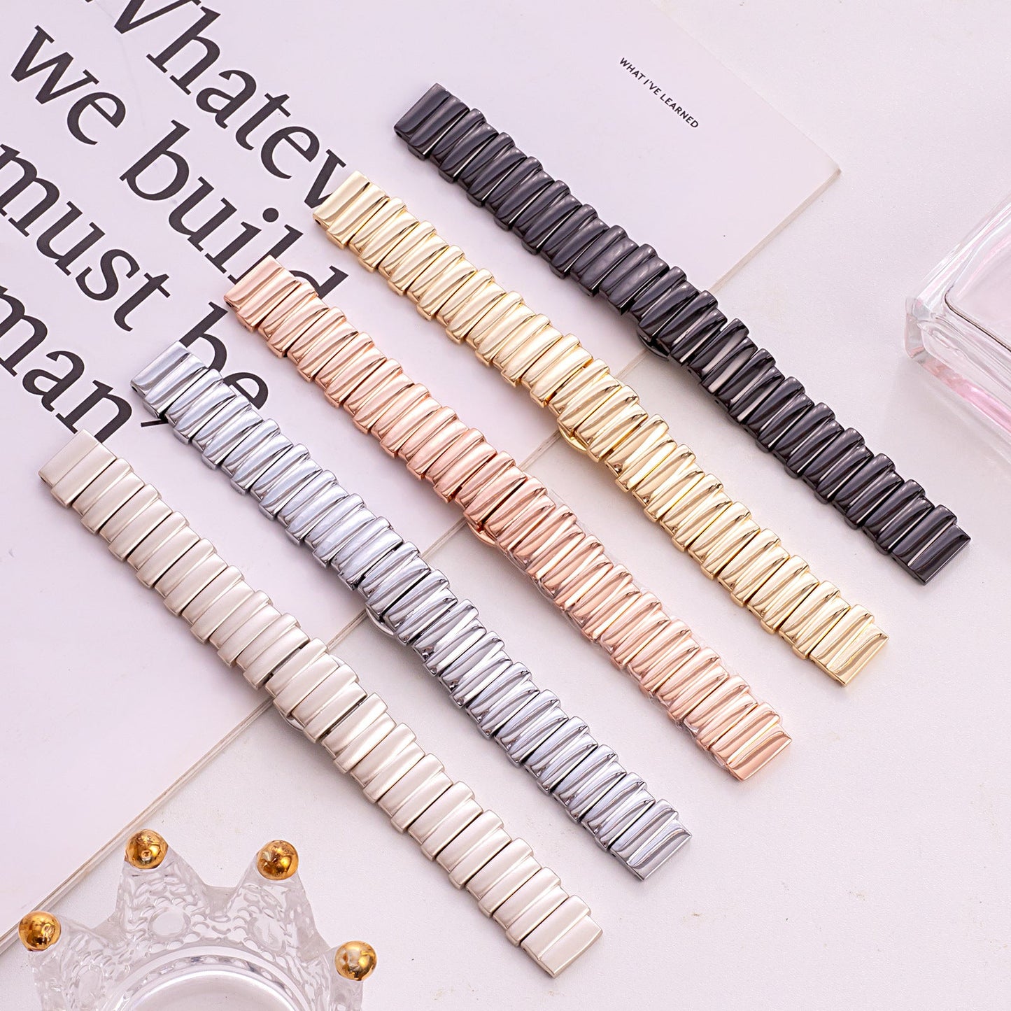 Irregular Strap Stainless Steel Kaleidoscope Watch Strap