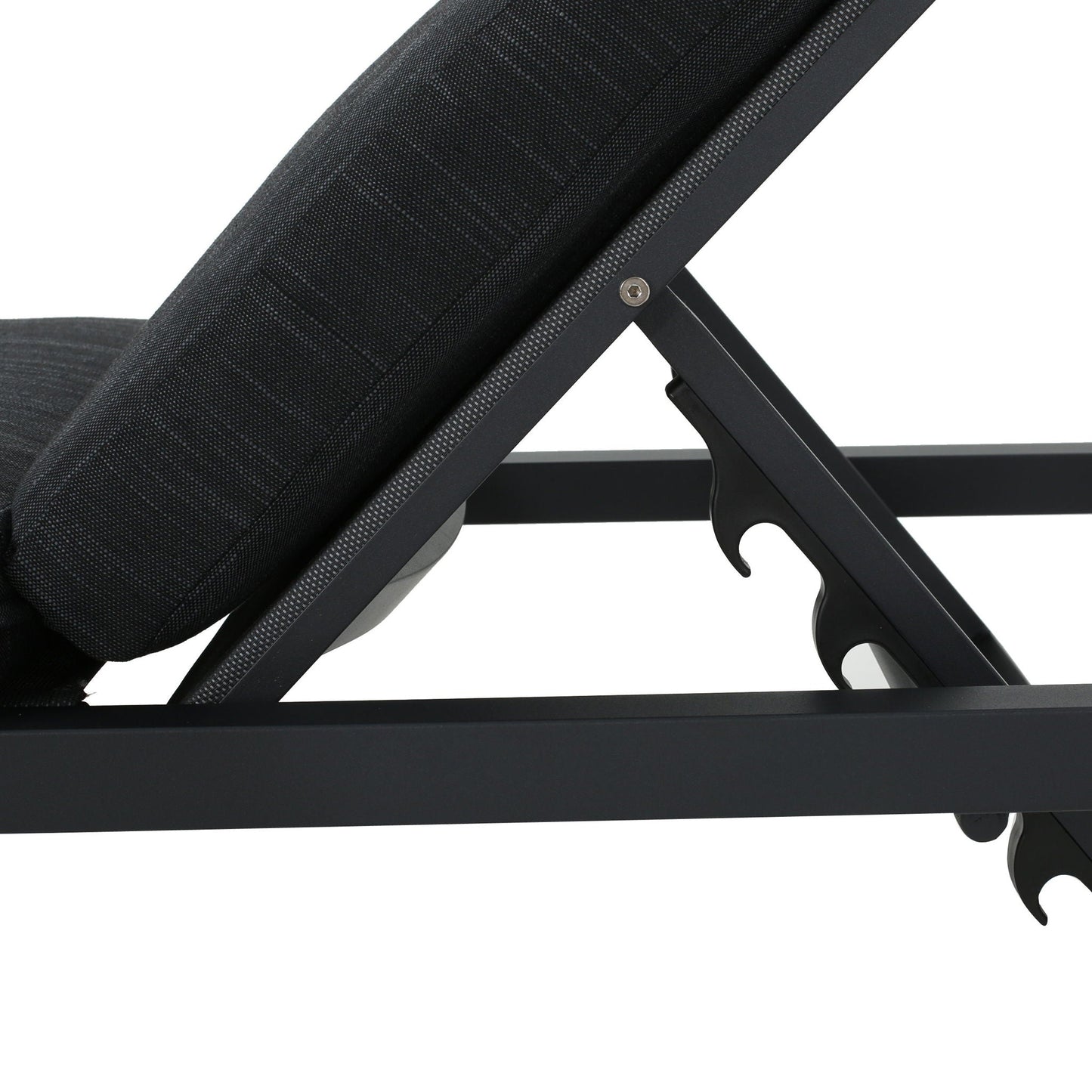 Modern Chaise Lounge With Water Resistant Fabric Cushions