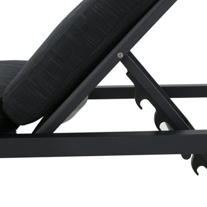 Modern Chaise Lounge With Water Resistant Fabric Cushions