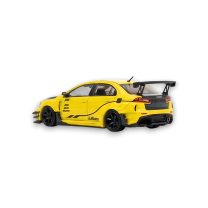 404ERROR Mitsubishi Evolution X Varis Widebody Yellow 1:64