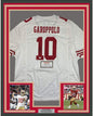 Framed Autographed/Signed Jimmy Garoppolo 35x39 San Francisco White Football Jersey Tristar COA