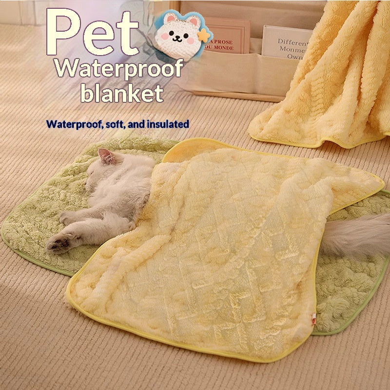 Thick Plush Waterproof Non-Slip Pet Pee Mat Cover For Cats & Dogs