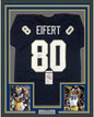 Framed Autographed/Signed Tyler Eifert 35x39 Notre Dame Blue College Football Jersey JSA COA