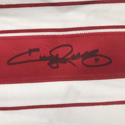 Framed Autographed/Signed Jimmy Rollins 35x39 Philadelphia Pinstripe Baseball Jersey Beckett BAS COA