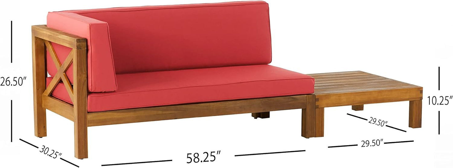 Brava X Back Corner Bench With Coffee Table