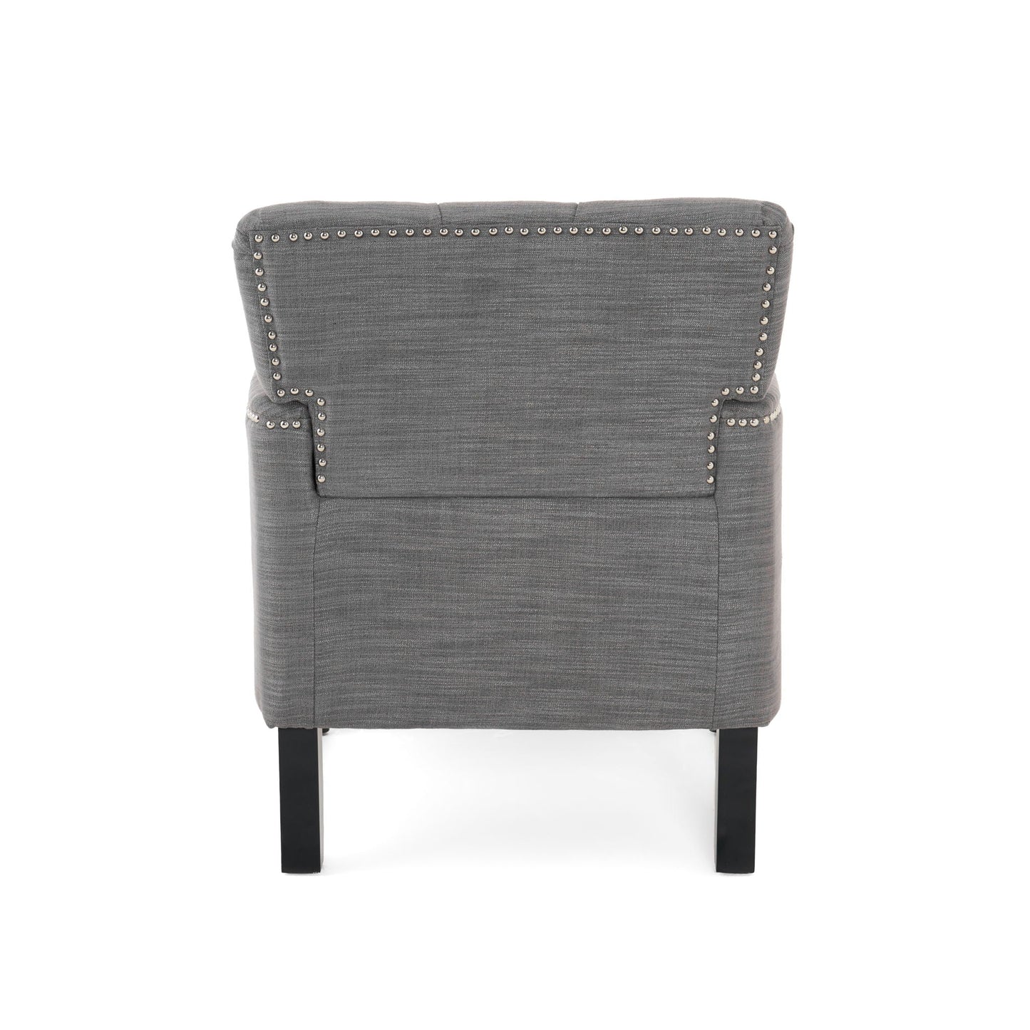 Harrison Tufted Club Chair with Button Tufted Back and Birch Wood Legs
