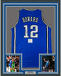 Framed Autographed/Signed Dwight Howard 35x39 Orlando Blue Basketball Jersey JSA COA