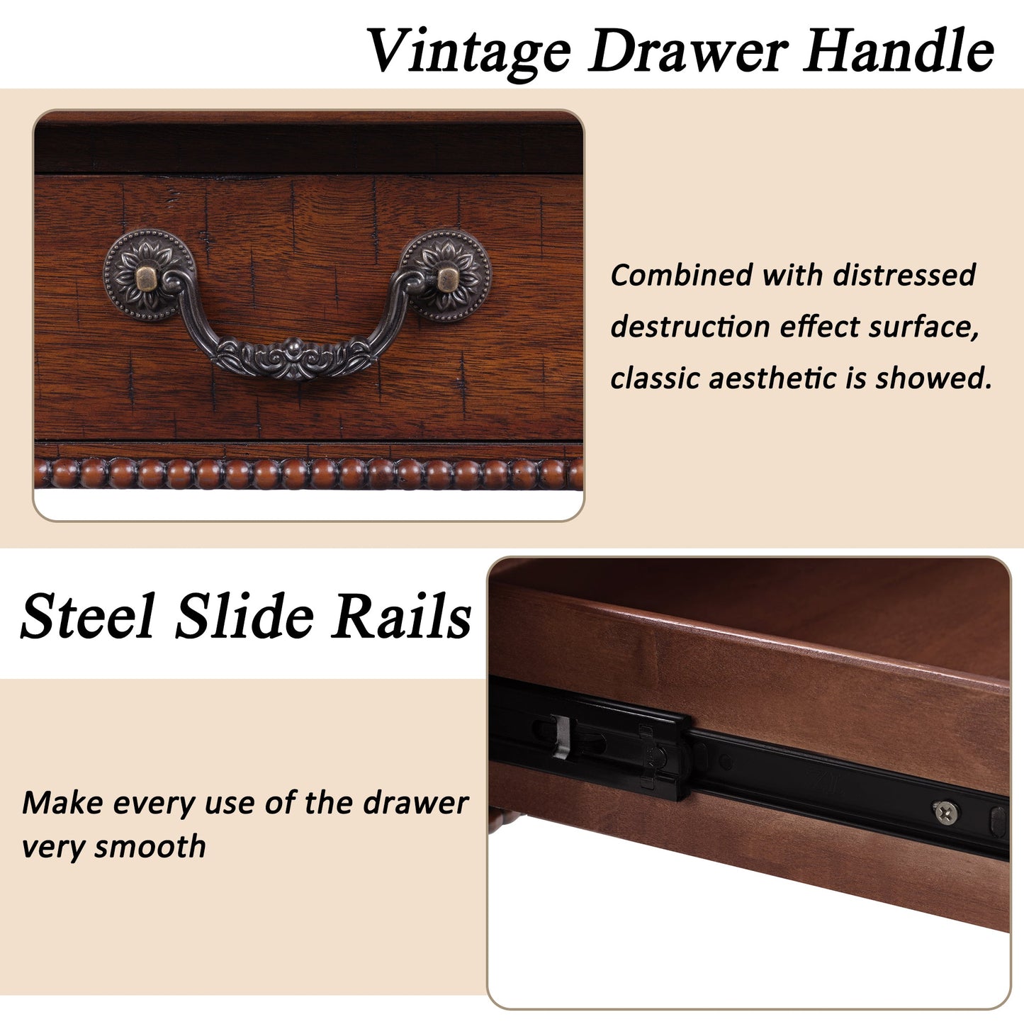 Rectangular Wooden Coffee Table with Storage Drawer