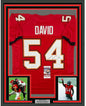 Framed Autographed/Signed Lavonte David 35x39 Tampa Bay Red Football Jersey JSA COA