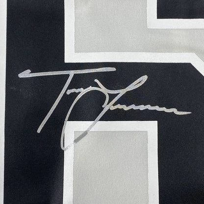 Framed Autographed/Signed Trevor Lawrence 35x39 Jacksonville Jaguars White Nike Game Football Jersey Fanatics COA