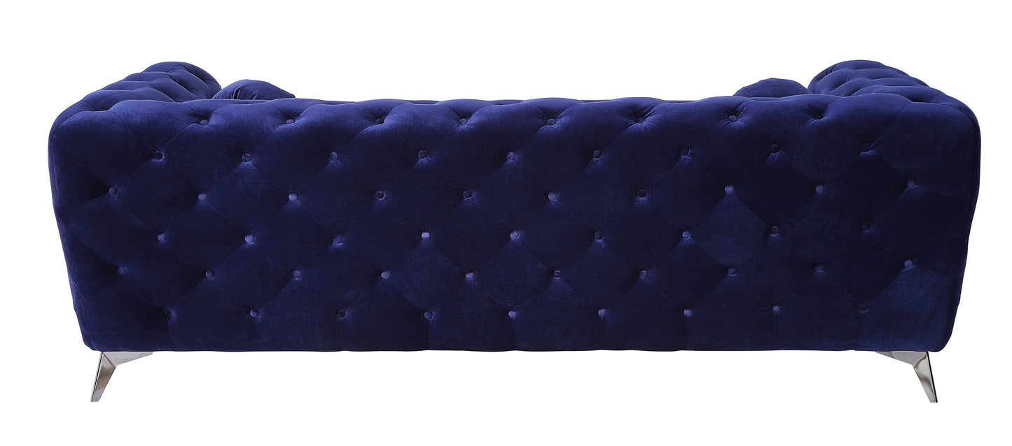 Atronia Blue Velvet Sofa