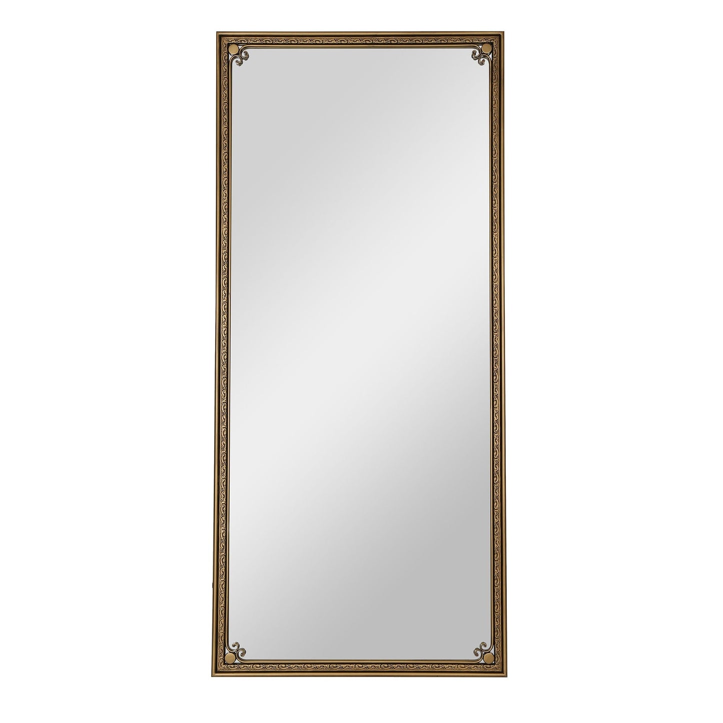 Full Length Mirror With Stand, Floor Standing Dressing - Antique Gold