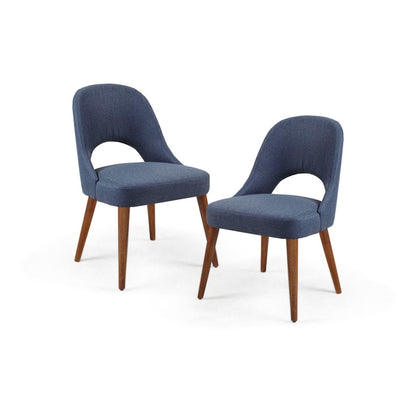 Dining Side Chair Upholstered Textured (Set of 2) - Navy