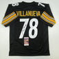 Autographed/Signed Alejandro Villanueva Pittsburgh Black Football Jersey JSA COA