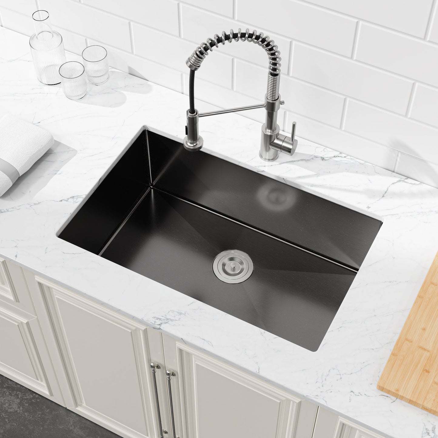 Stainless Steel Kitchen Sink 30"x19" Single Bowl Undermount