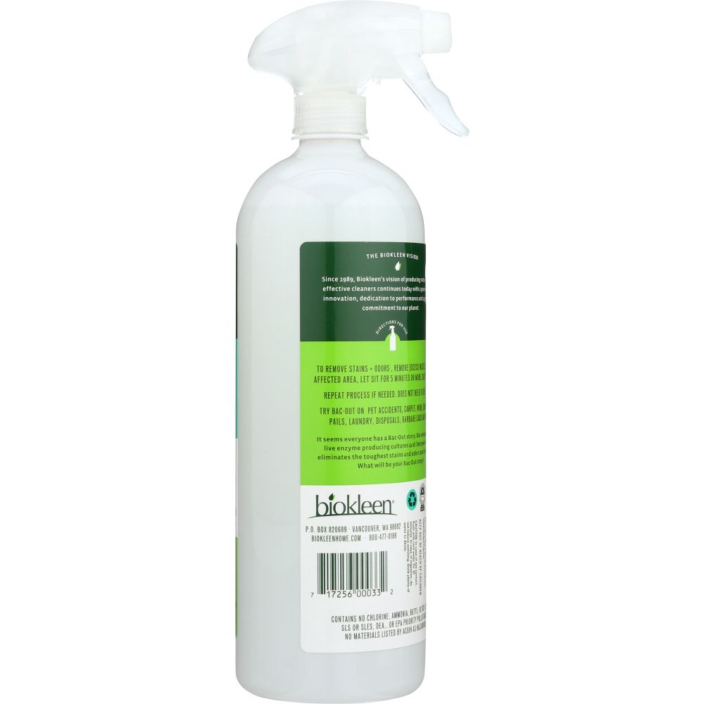BIOKLEEN: Bac Out Stain And Odor Remover Foam Spray, 32 oz