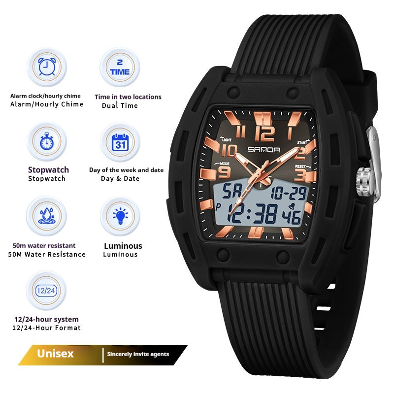 A Sporty Stylish And Energetic Unisex Bucket-style Wristwatch