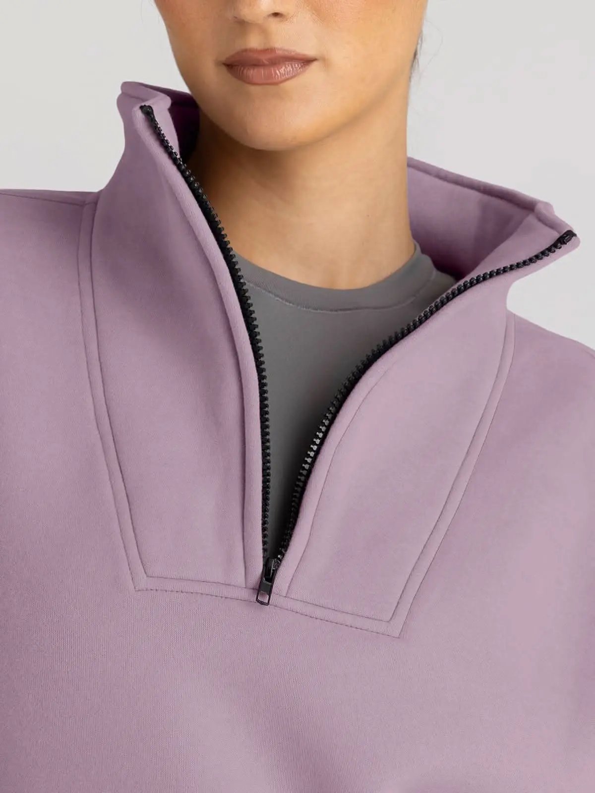 Oversized Half Zip Sweatshirt Cozy by Love Salve