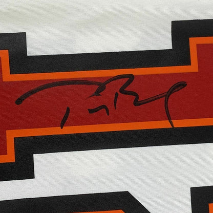 Framed Autographed/Signed Tom Brady 35x39 Tampa Bay Buccaneers White Authentic Nike Game Football Jersey Fanatics COA