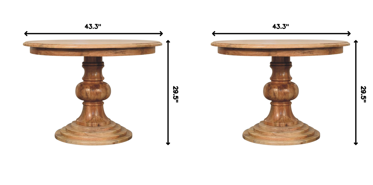 Solid Wood Round Turned Dining Table