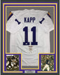 Framed Autographed/Signed Joe Kapp 35x39 Minnesota White Football Jersey JSA COA