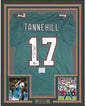 Framed Autographed/Signed Ryan Tannehill 35x39 Miami Teal Football Jersey Beckett BAS COA