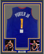 Framed Autographed/Signed Michael Porter Jr. 35x39 Denver Royal Blue Basketball Jersey PSA/DNA COA